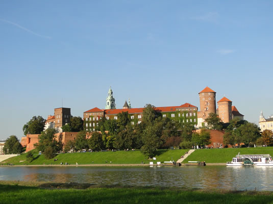 Wawel - widok z Ronda Grunwaldzkiego